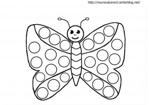 Coloriage De Papillon Gratuit à Imprimer De Papillon Gommettes Coloriage Et Couleur Nounou Du nord
