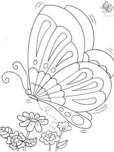 Coloriage De Papillon Sur Une Fleur Mariposa Desen Pinterest