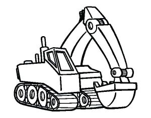 Coloriage De Pelleteuse Coloriage Pelleteuse Caterpillar Coloriage De Pelle Hydraulique Pour