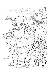 Coloriage De Pere Noel A Imprimer Gratuitement Coloriage Chemin Du P¨re No L