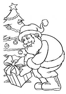 Coloriage De Pere Noel A Imprimer Gratuitement Coloriage Pere Noel Avec Sapin