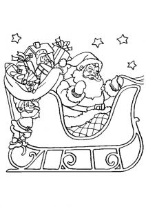 Coloriage De Pere Noel A Imprimer Gratuitement Le P¨re No L Et son Sac – Jecolore