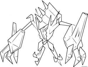 Coloriage De Pokemon Rare Coloriage Pokemon Legendaire Necrozma Jecolorie