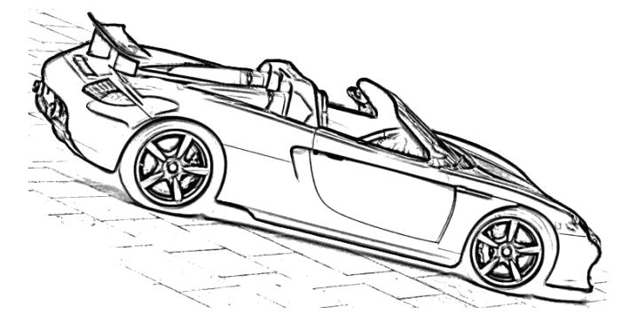 Coloriage De Porsche Porsche Carrera Gt Techart Car Coloring Page Pojazdy