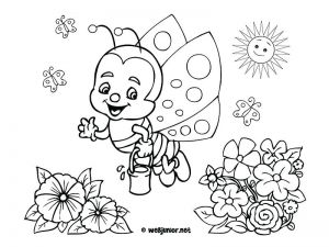 Coloriage De Printemps A Imprimer Gratuit Coloriage Arbre Printemps Maternelle Coloriages Printemps assistante