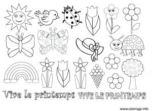 Coloriage De Printemps A Imprimer Gratuit Coloriage Printemps Maternelle Dessin Coloriage Printemps Maternelle