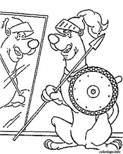 Coloriage De Scoubidou Coloriage Scoubidou En Chevalier Dessin