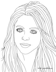 Coloriage De Shakira Beautiful Shakira songwriter Coloring Page More Famous People