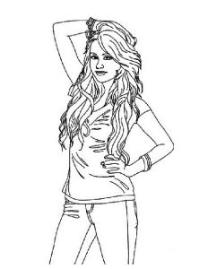 Coloriage De Shakira Coloriage Hannah Montana   Imprimer Gratuitement