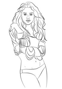 Coloriage De Shakira Coloriage Shakira