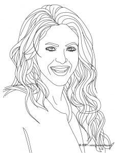 Coloriage De Shakira Coloriages Coloriage Imprimer Shakira Fr Hellokids