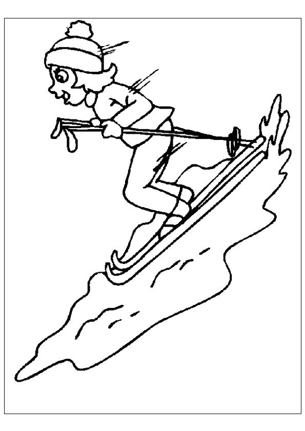 Coloriage De Skieur 16 Best Coloriage Hiver Images On Pinterest