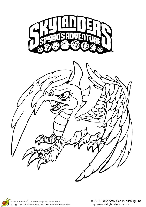 Coloriage De Skylanders Giants Coloriage De Sunburn Le Dragon De Feu Des Skylanders
