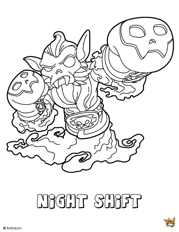 Coloriage De Skylanders Giants Skylanders Knight Mare