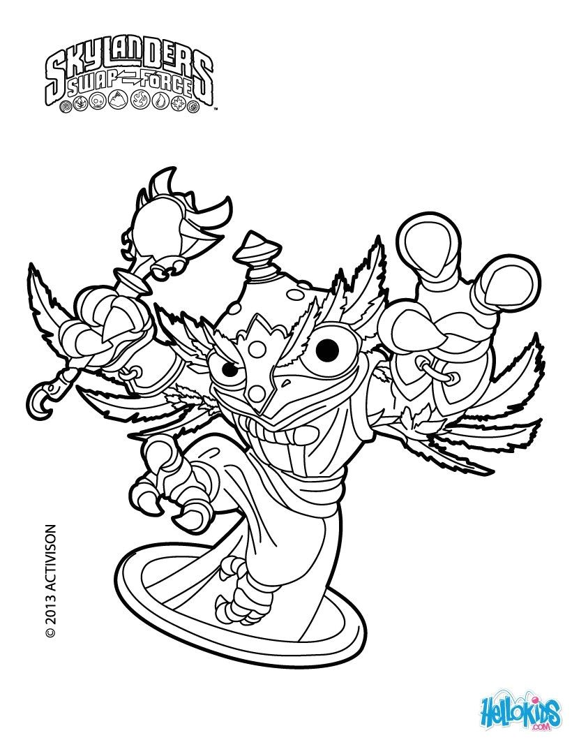 Coloriage De Skylanders Swap force Color Online 4 Kids Coloring Pages Pinterest