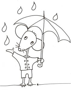 Coloriage De souris A Imprimer Gratuit Coloriage De Mimi souris Mimi sous son Parapluie Tªte Modeler