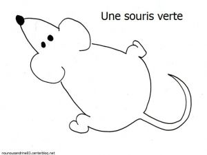 Coloriage De souris A Imprimer Gratuit Coloriage souris Verte