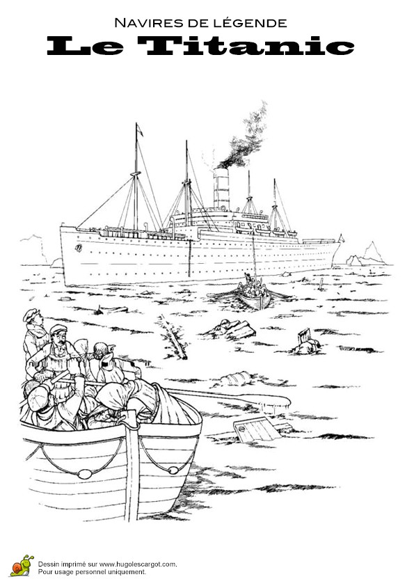 Coloriage De Titanic Coloriage Navires De Legende Le Titanic 22 Sur Hugolescargot