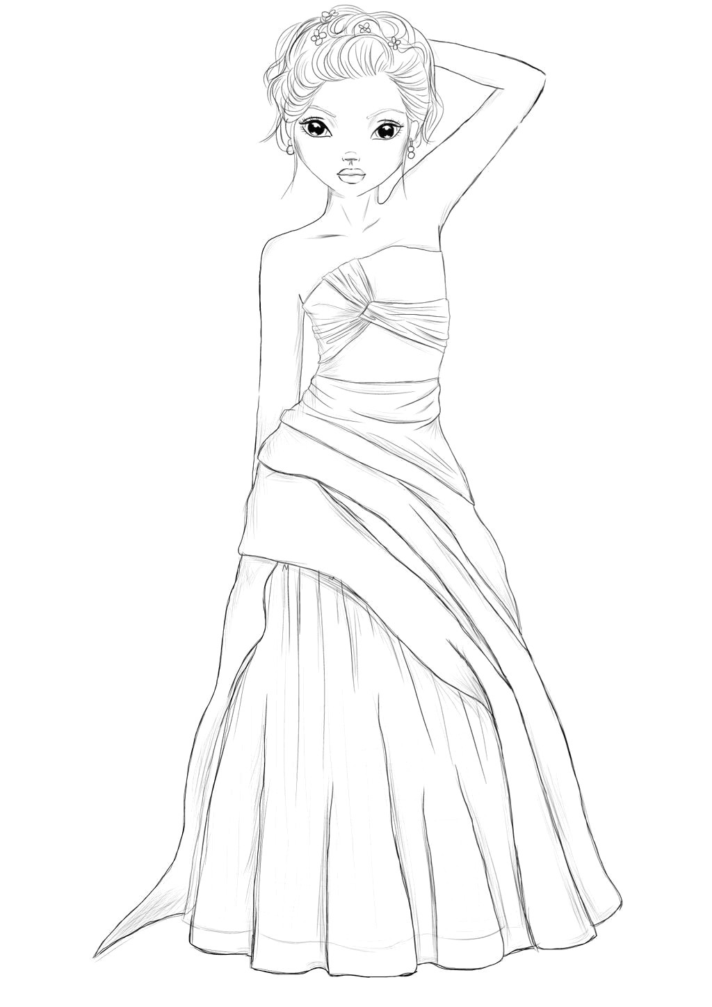 Coloriage De top Model A Habiller A Imprimer Coloriage top Model   Imprimer Beau En Fait Bien Mieux Trace Les