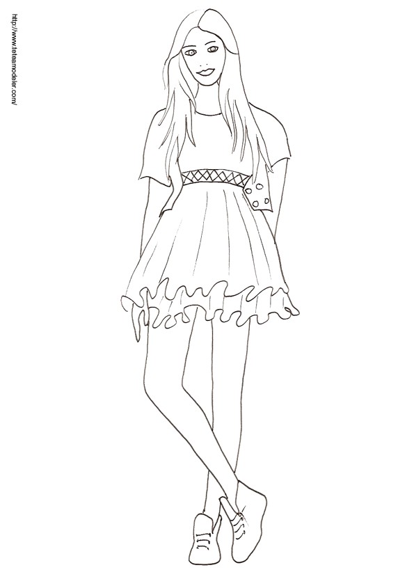 Coloriage De top Model A Habiller A Imprimer Coloriage top Model