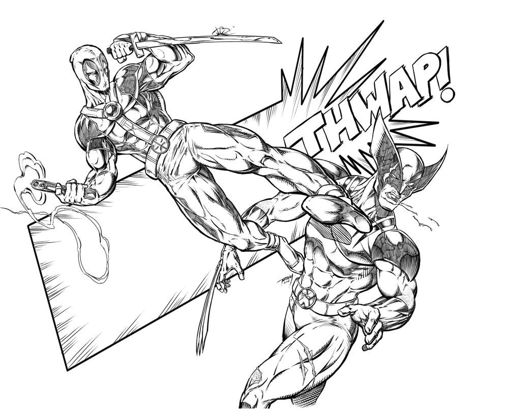 Coloriage De Wolverine Deadpool Vs Wolverine Coloring Pages Enjoy Coloring