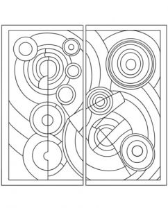 Coloriage Delaunay Rhythm by Robert Delaunay Coloring Page