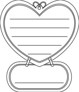 Coloriage Des formes Carte En forme De Coeur Pour Message Ecole Pinterest