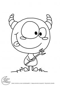 Coloriage Des Petit Diables A Imprimer Monde Des Petits Coloriages Imprimer