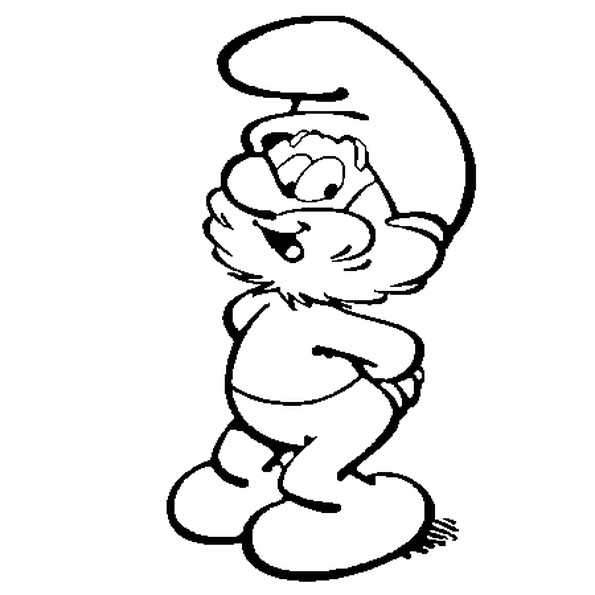 Coloriage Des Schtroumpfs A Imprimer Le Dessin Représente Le Grand Schtroumpf Le Doyen Et Le Plus ¢gé