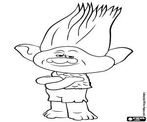 Coloriage Des Trolls Coloriage Branche Le Troll Pessimiste РаÑкÑаÑки 1