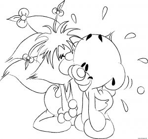 Coloriage Diddle Coloriage Diddl Fait Un Bizou Dessin