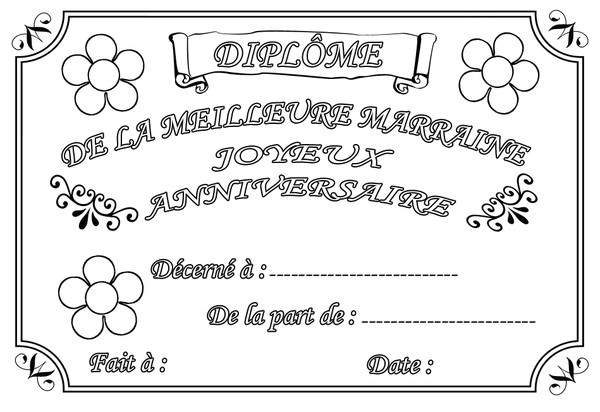 Coloriage Diplome Dela Meilleure Maman Coloriage Joyeux Anniversaire Ma soeur