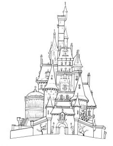 Coloriage Disneyland Paris Coloring Page for the Kids Activity Book Belle S Castle Disneyland