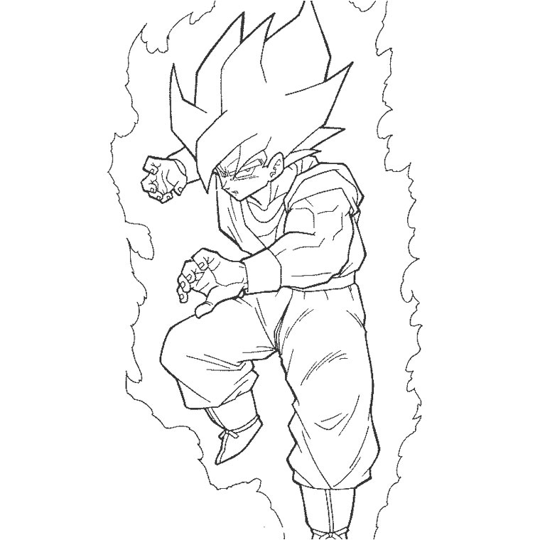 Coloriage Dragon Ball Z Sangoku Super Sayen 4 Coloriage Dragon Ball Z Sangoku Super Sayen 2