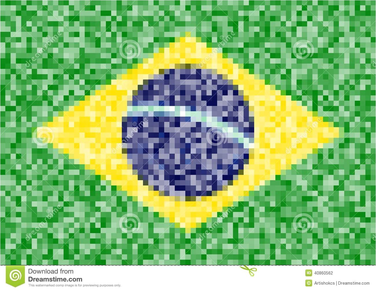 Coloriage Drapeau Brésil Ides Dimages De Pixel Art Coeur Drapeau