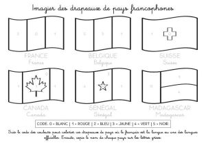 Coloriage Du Drapeau Anglais Coloriage   Imprimer Imagier Des Drapeaux De Pays Francophones
