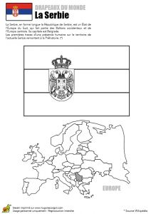 Coloriage Du Drapeau De L Espagne Le Magnifique Drapeau De La Serbie Dans Un Dessin Colorier
