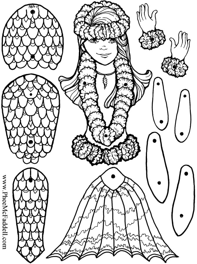 Coloriage Elfes Et Fées Mira Mermaid Puppet Coloring