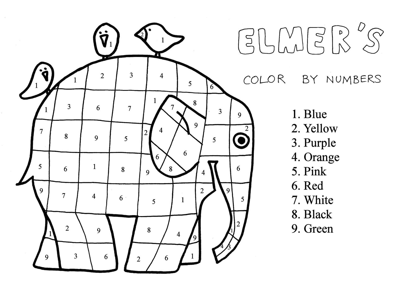 Coloriage Elmer à Imprimer Elmer Teaches Us to Live In Peace