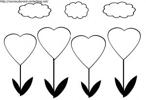 Coloriage En forme De Coeur A Imprimer Coloriage Coeurs Dans Fleur