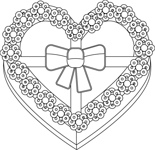 Coloriage En forme De Coeur A Imprimer Coloriage Saint Valentin De St Valentin Coloriage Coeur Et La