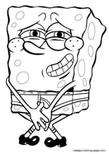 Coloriage En Ligne Bob L éponge Spongebob Squarepants Doing Karate Coloring Page Free Printable