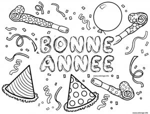 Coloriage En Ligne Tfou Coloriage Bonne Annee Nouvel An Festif Dessin