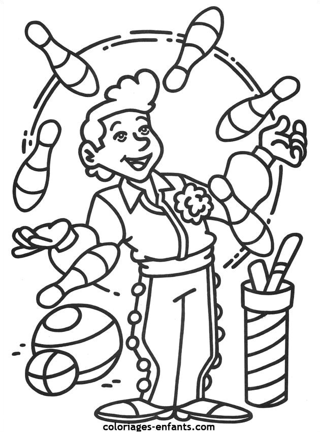 Coloriage-enfants.com Coloriage Du Cirque Sirkustelua Pinterest