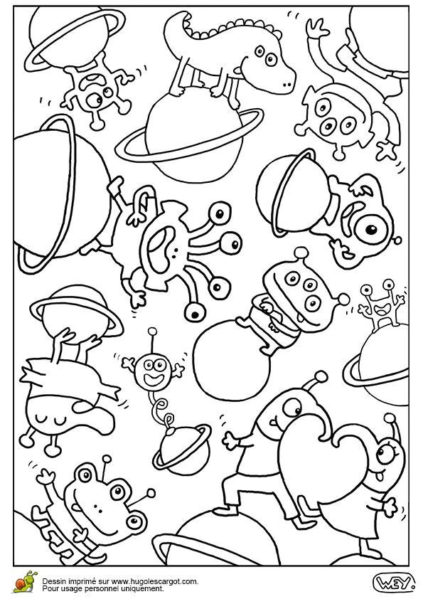 Coloriage Extraterrestre A Imprimer 53 Best Coloriages Cosmonautes Et Extraterrestres Images On