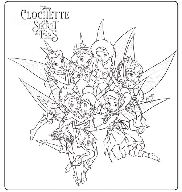 Coloriage Fee Clochette Et Ses Amis A Imprimer De Coloriage La Fee Clochette A Imprimer Gratuit Coloriage