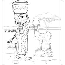 Coloriage Femme Africaine Coloriage D Une Femme Africaine Qui Part Pour Le Marché