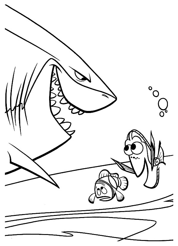 Coloriage Festin De Requin 129 Dessins De Coloriage Le Monde De Nemo   Imprimer