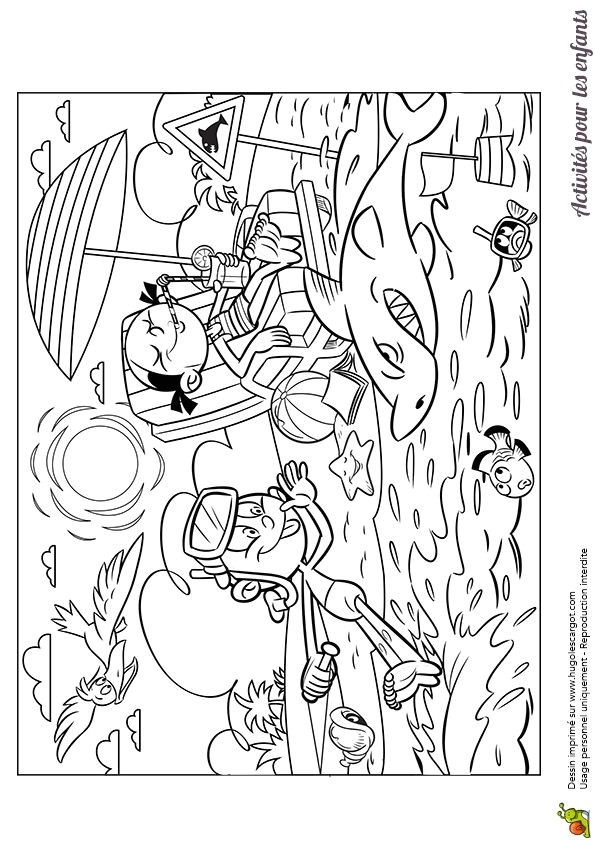 Coloriage Festin De Requin 143 Best Coloriages Vacances D été Images On Pinterest