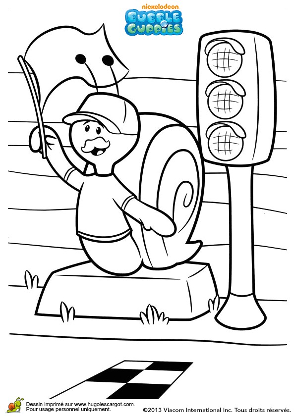 Coloriage Feu Tricolore Coloriage Bubulle Guppies Le Feu Rouge Sur Hugolescargot